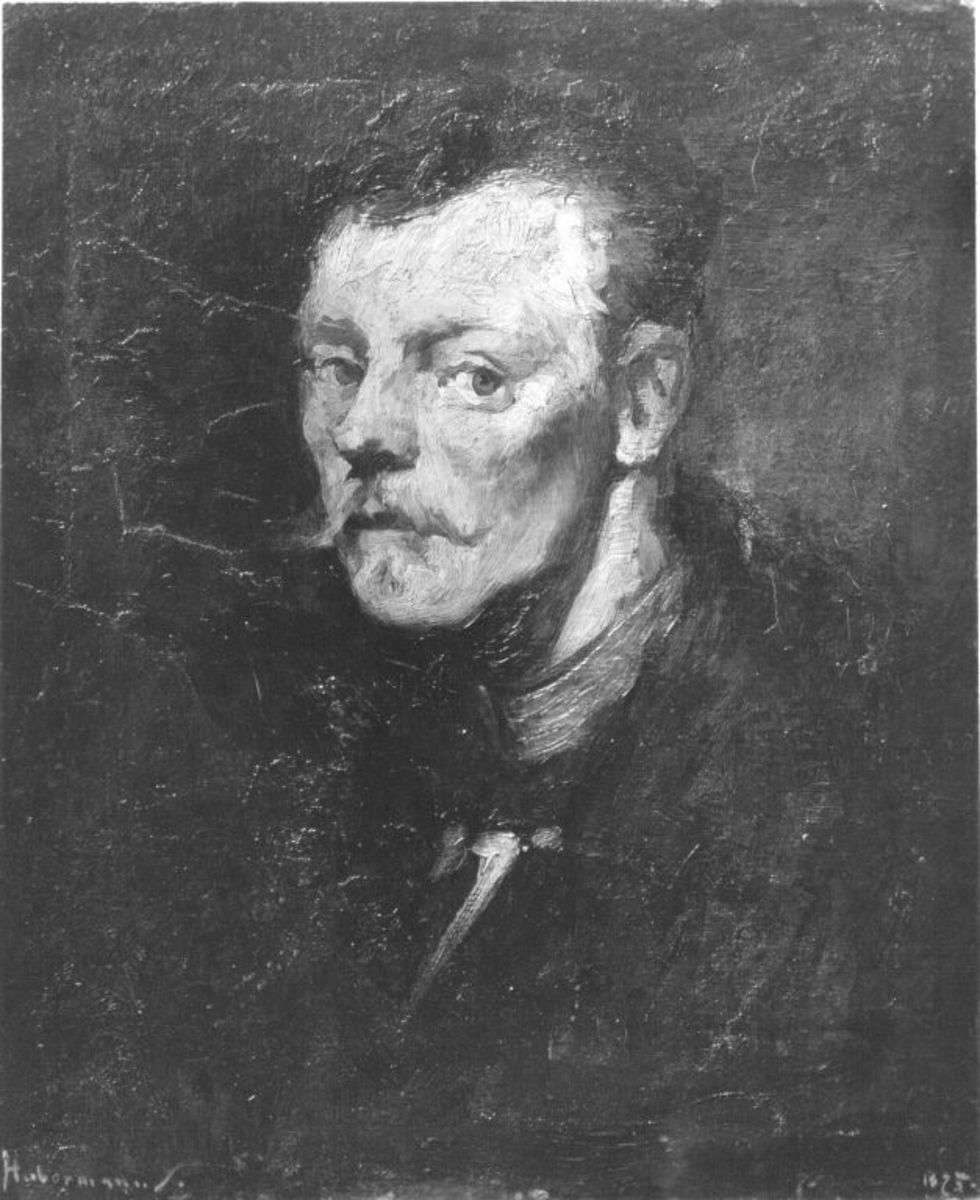 Der Bruder des Künstlers mit rotem Kragen