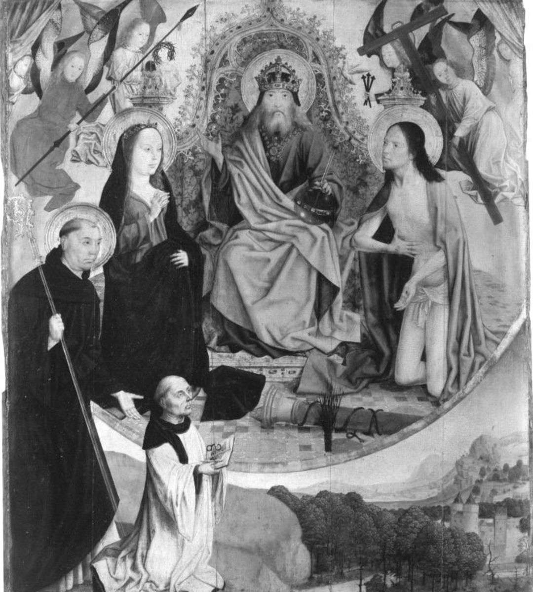 Epitaph des Jakob Udemann mit der Fürbitte Christi und Mariae vor Gottvater