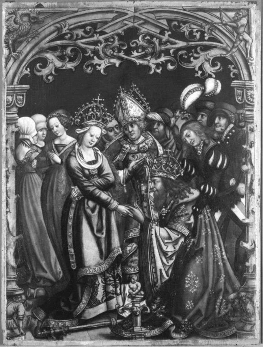 Kaiser Heinrich bittet die Kaiserin um Vergebung