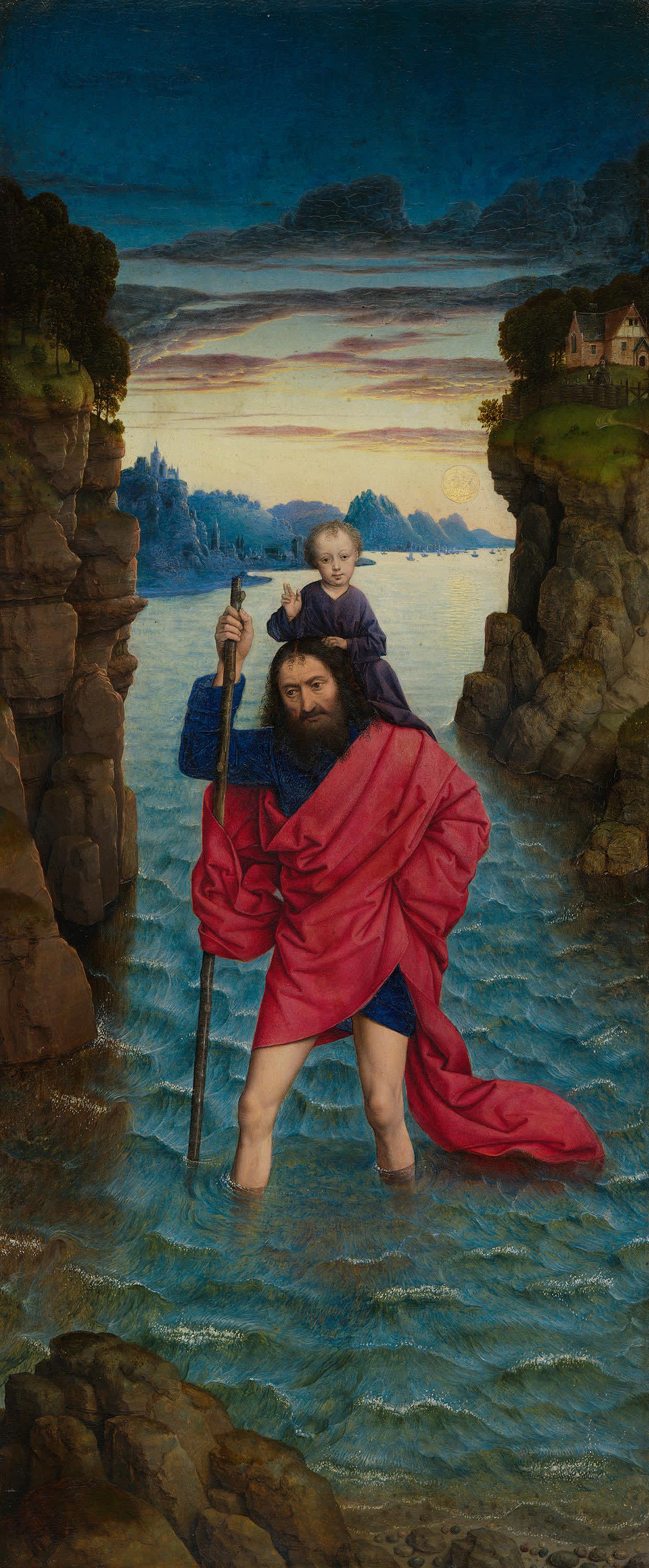 "Perle von Brabant": Hl. Christophorus
Außenseite: Hl. Barbara