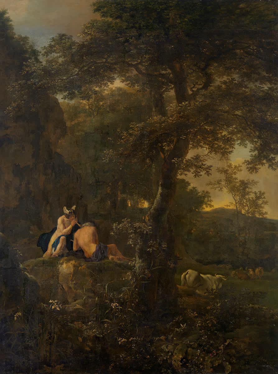 Abendlandschaft mit Merkur und Argus