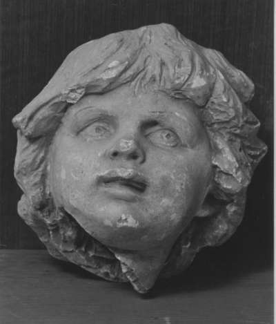 Kopffragment eines Modells für den Schildkröte tragenden Putto des Brunnens für Hertha Harries in Kiel