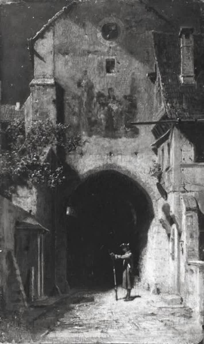 Gähnende Schildwache