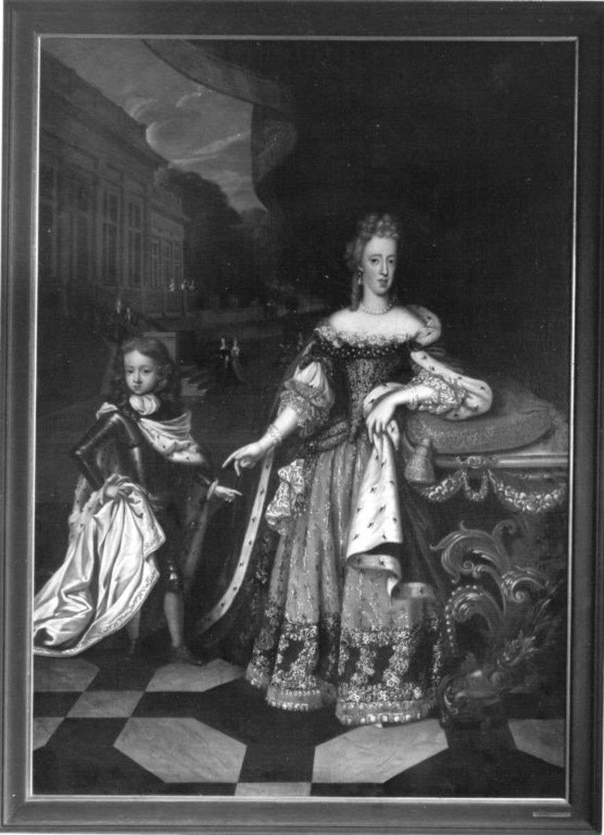 Bildnis der Maria Antonia, Tochter Kaiser Leopolds I., Gemahlin Kurfürst Max II. Emanuels von Bayern, mit ihrem Sohn Joseph Ferdinand