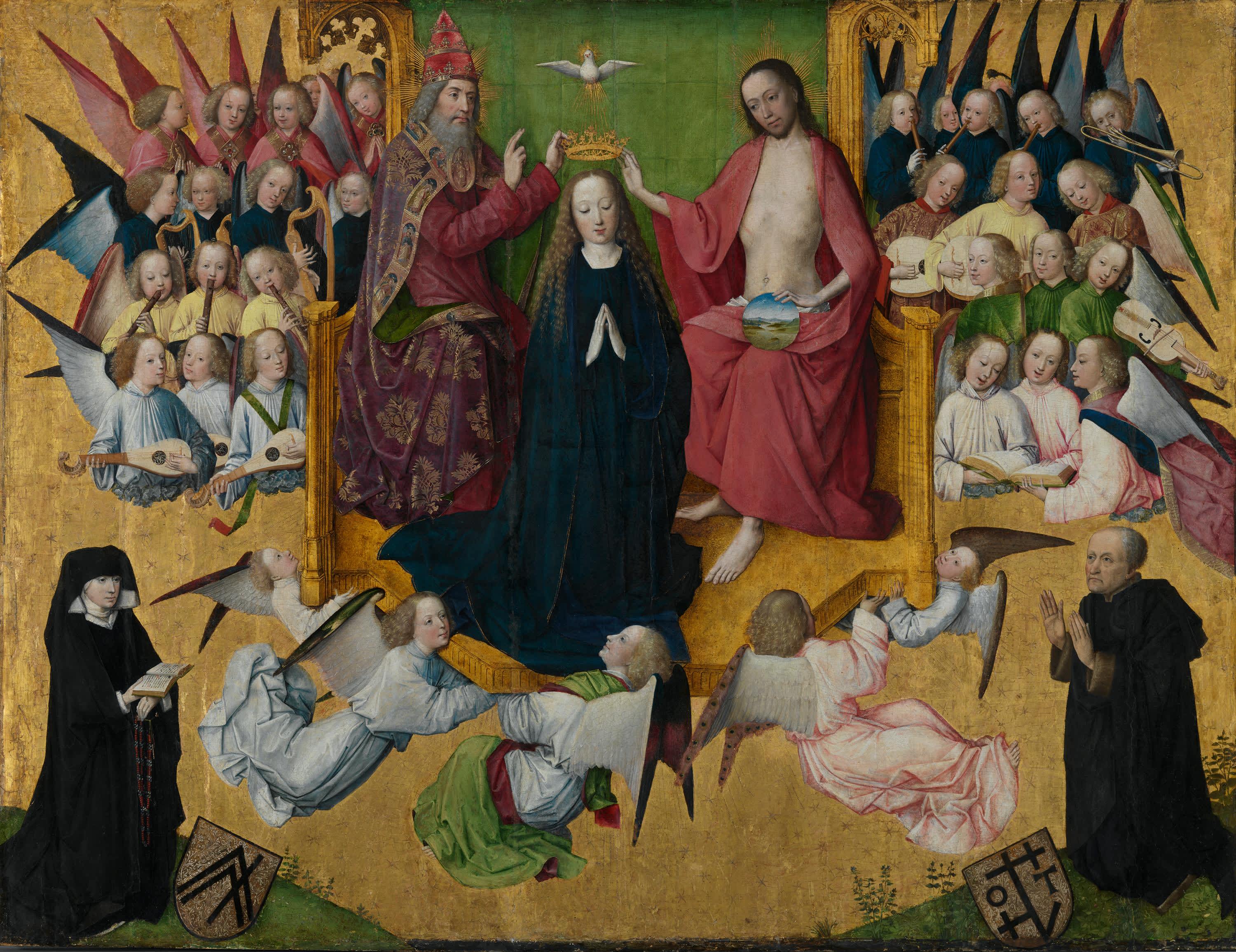 Rinck-Epitaph: Krönung Mariens mit Stiftern