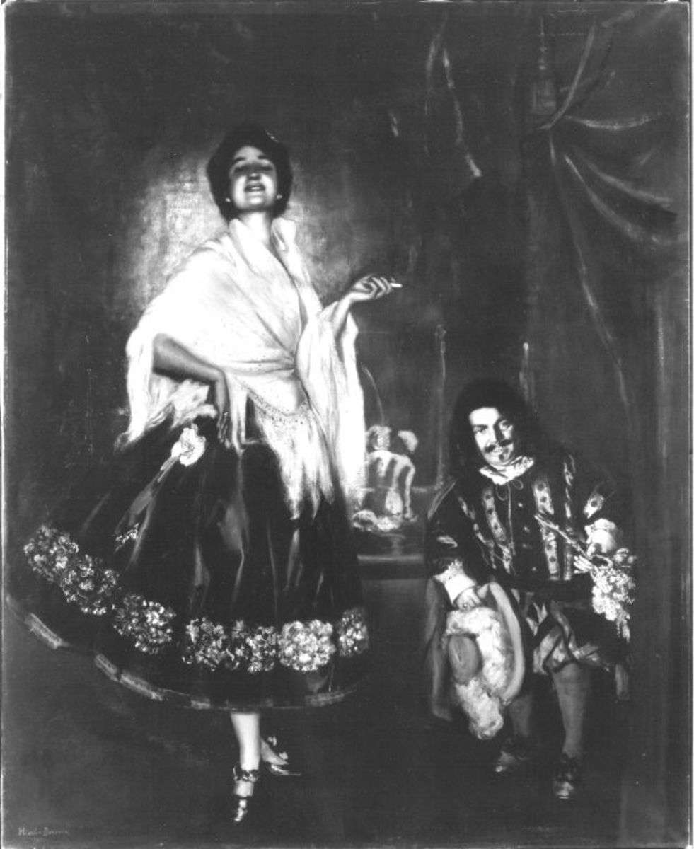 Tänzerin mit Zwerg (Auf dem Theater)