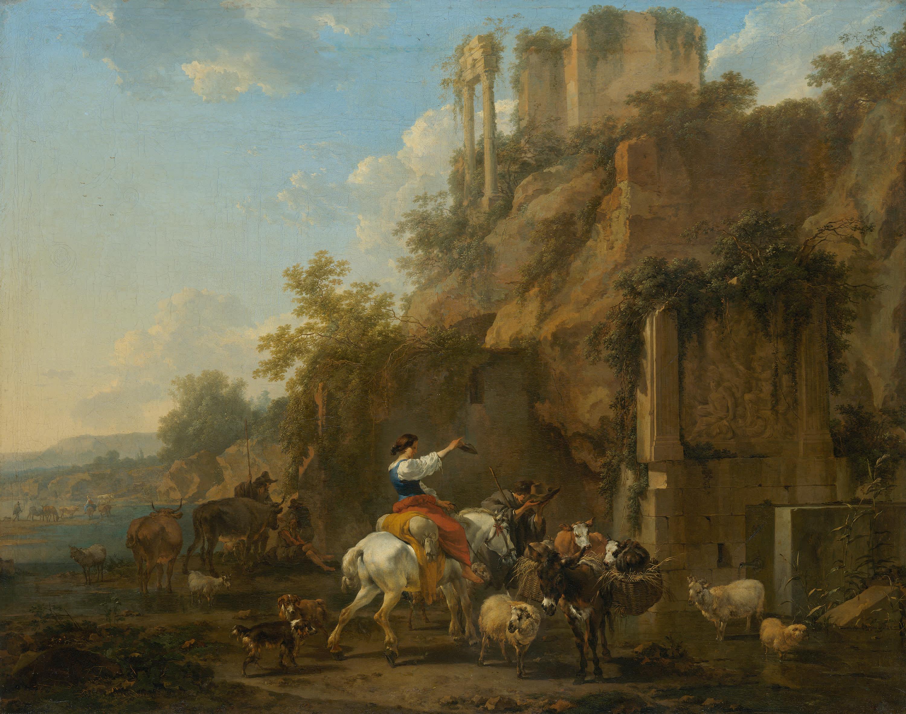 Felslandschaft mit antiken Ruinen