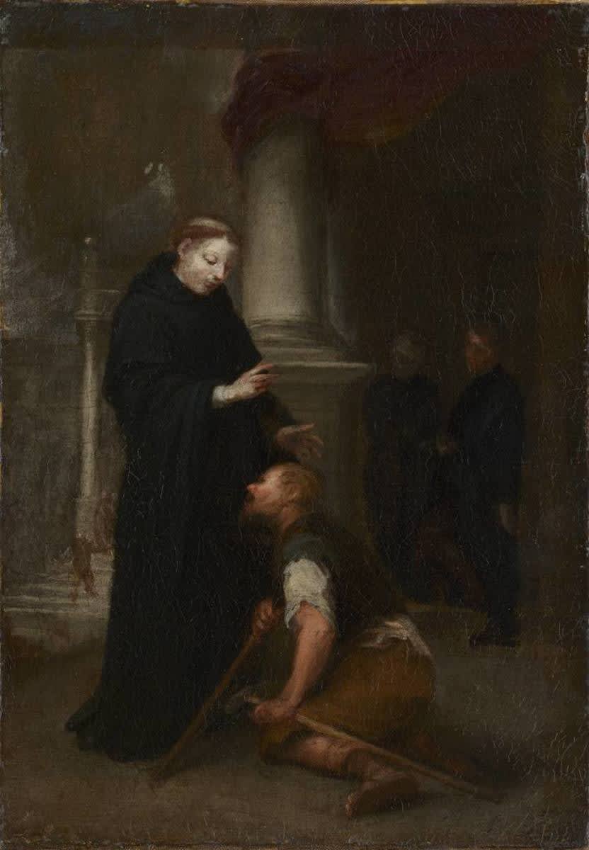 Der hl. Thomas von Villanueva heilt einen Lahmen
(Skizze)