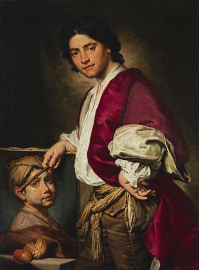 Bildnis eines jungen Malers mit Knabenportrait