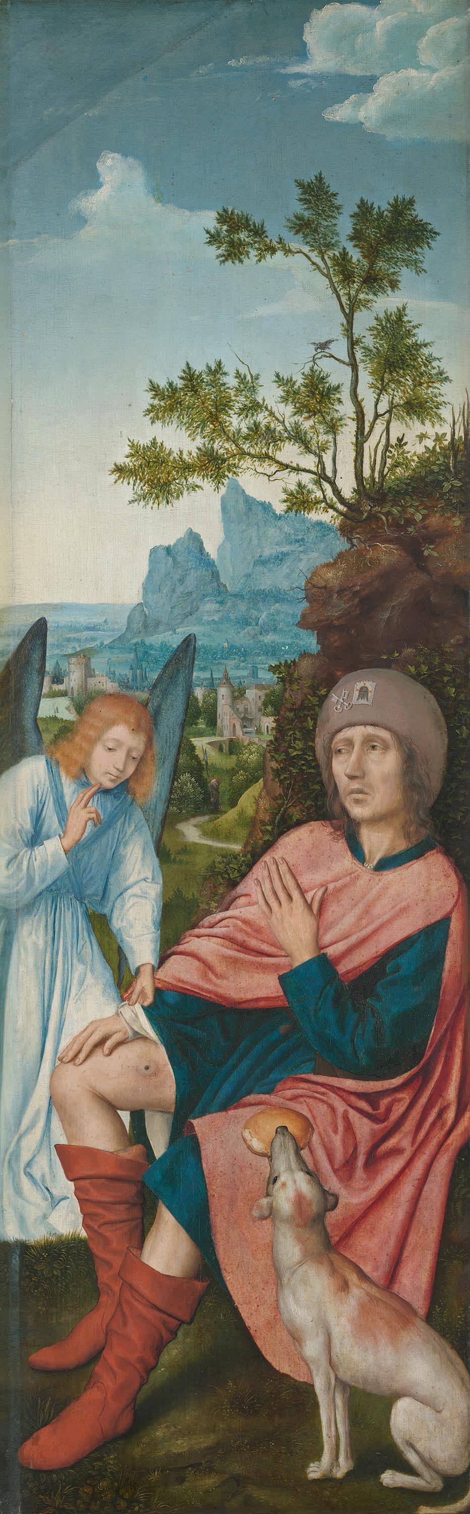 Rem-Altar: Der hl. Rochus mit dem Engel
(Rückseite: Hl. Anna Selbdritt)