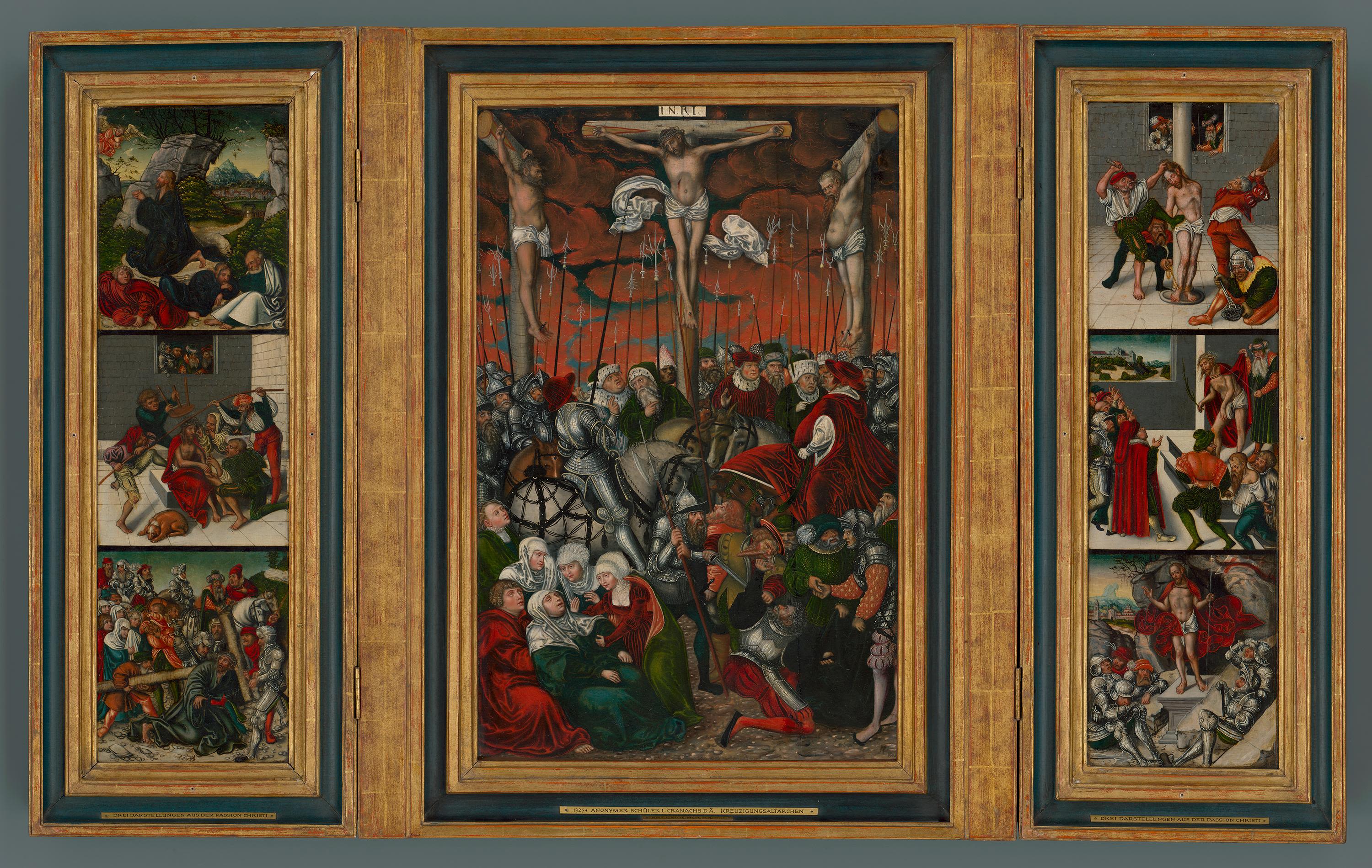 Sammlung | Passionstriptychon: Kreuzigung Christi, Christus am