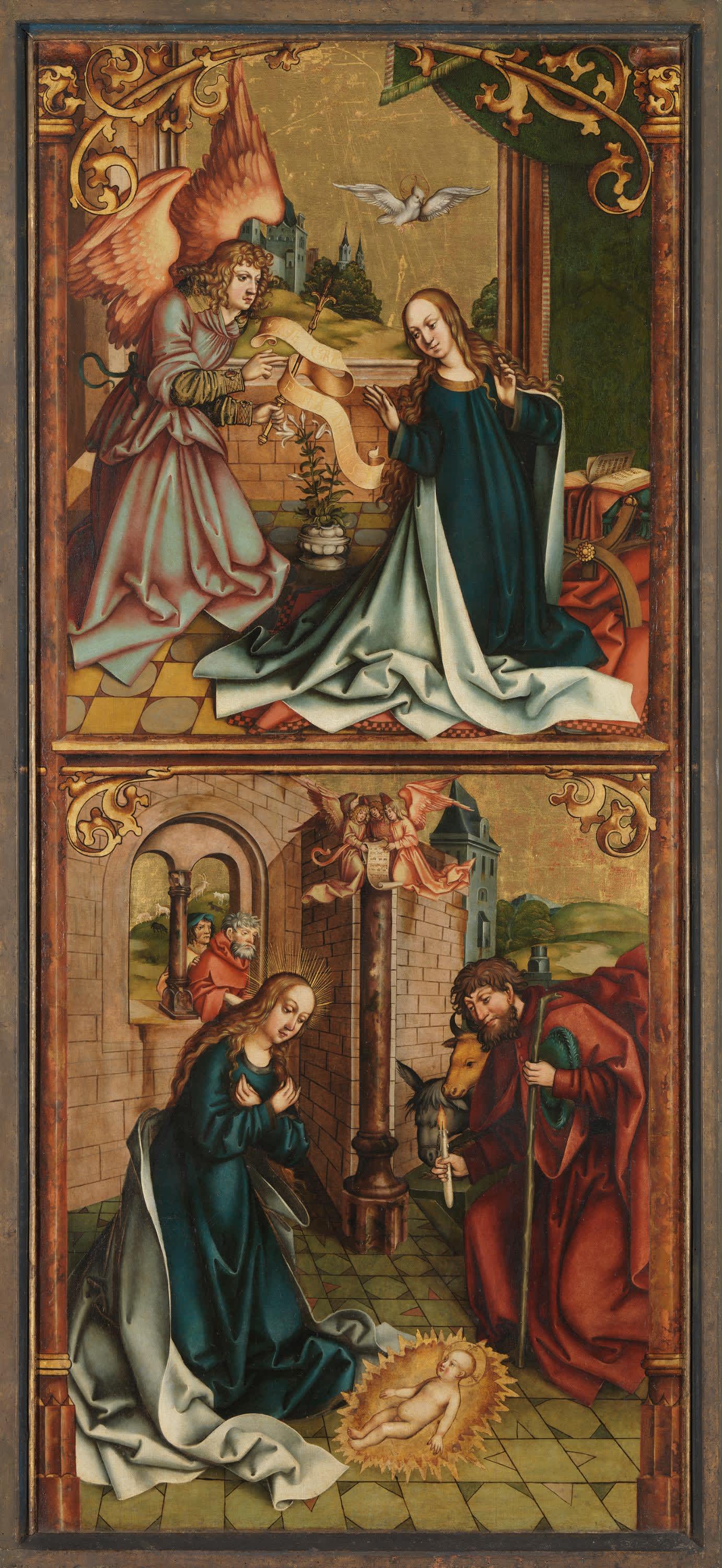 Verkündigung an Maria und Geburt Christi
Rückseite: Christus am Ölberg (linke Hälfte)