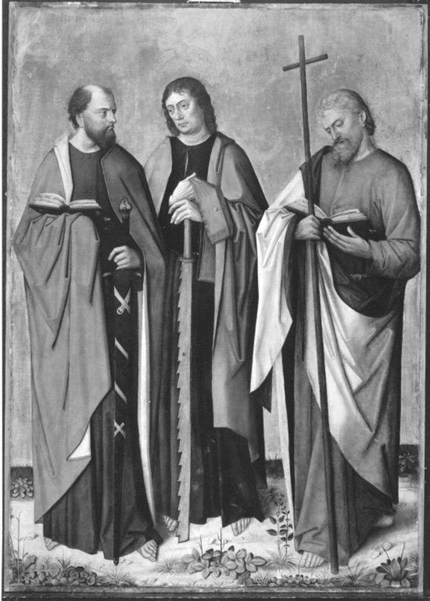 Apostelaltar: Hll. Paulus, Simon, Philippus
Rückseite: Geburt Christi