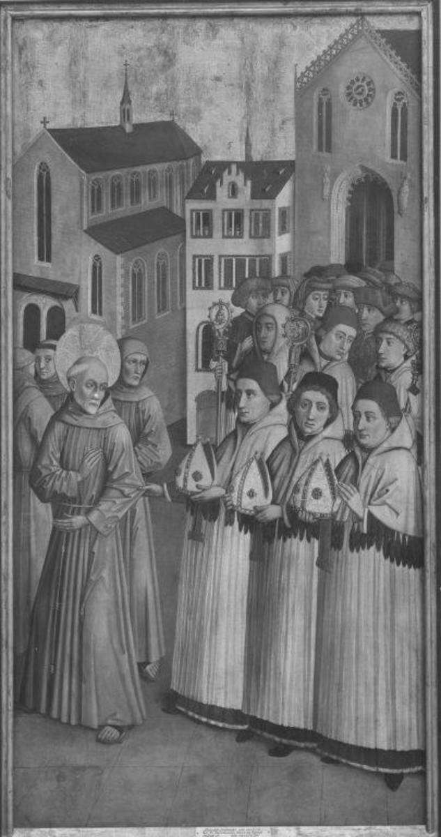 Der hl. Bernhardin lehnt die Bischofswürde von Siena, Ferrara und Urbino ab