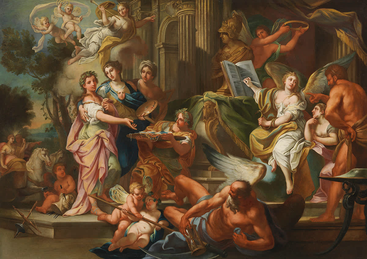 Jüngling, Kunst und Wissenschaft