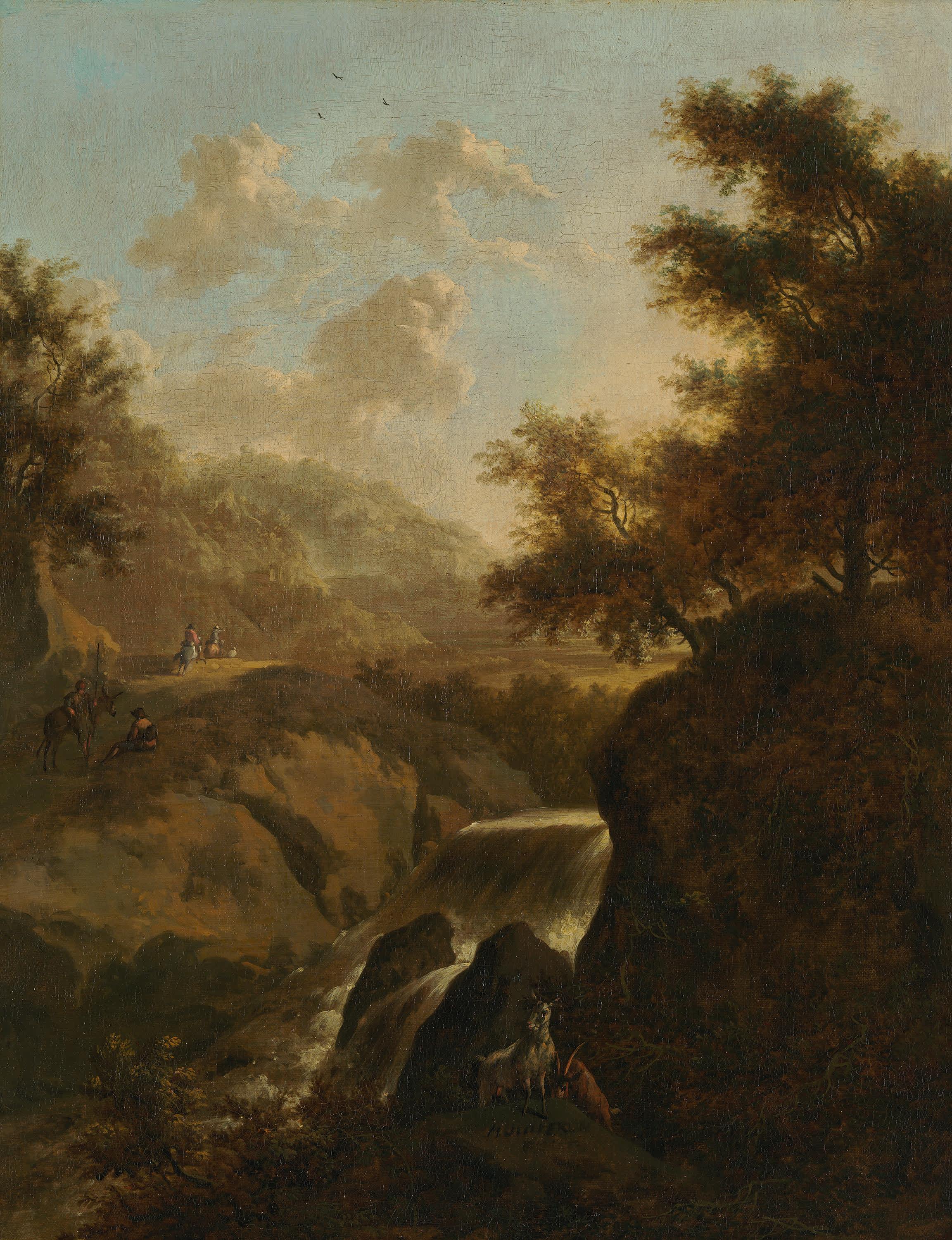 Landschaft mit Wasserfall