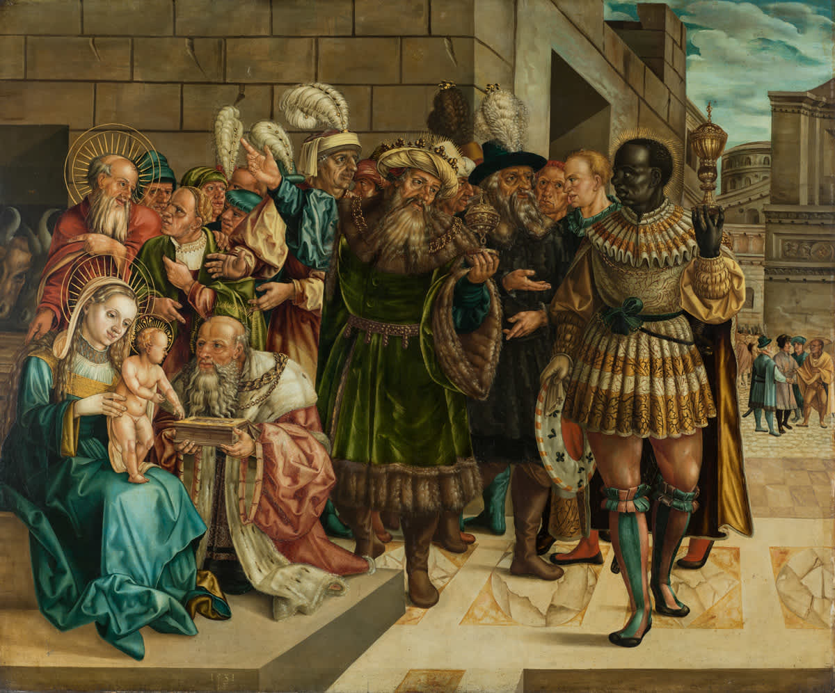 Anbetung der Könige
Rückseite: Himmelfahrt und Krönung Mariens