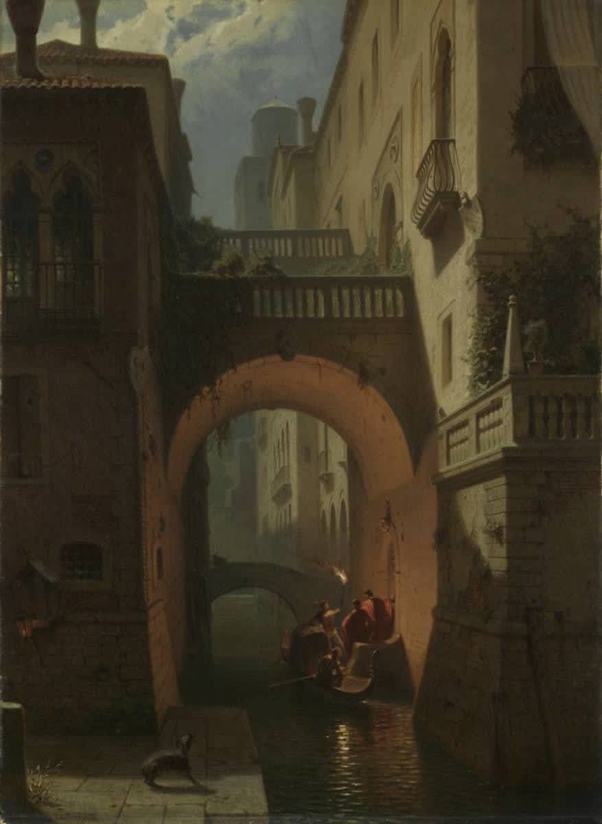 Der Palazzo Vendramin in Venedig bei Nacht