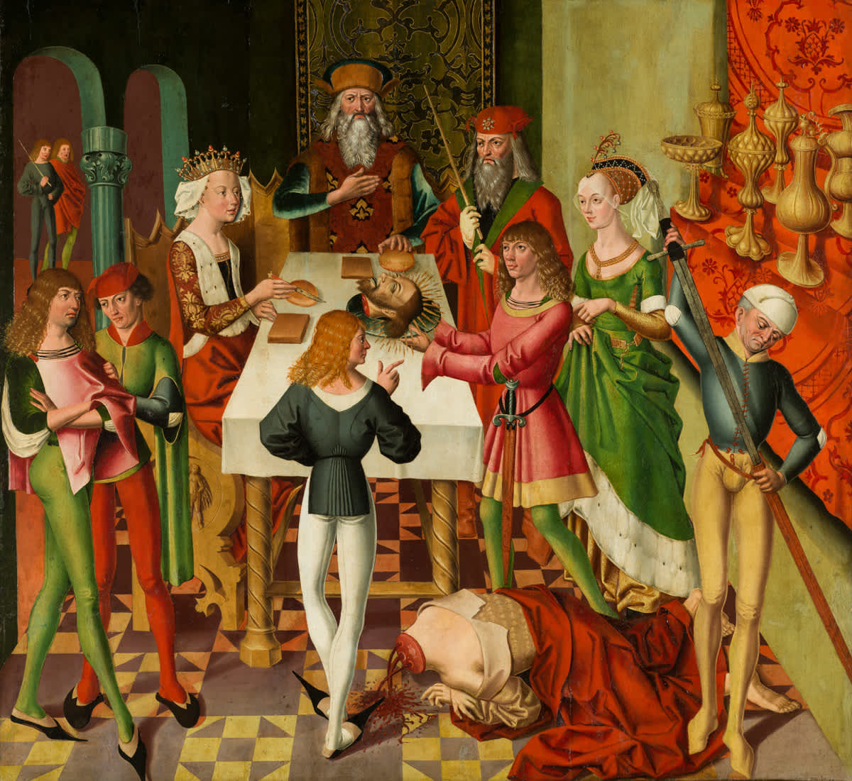 Atteler Altar: Gastmahl des Herodes mit Enthauptung Johannes des Täufers