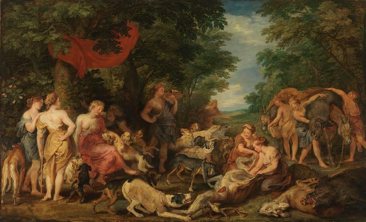 Rast der Diana nach der Jagd