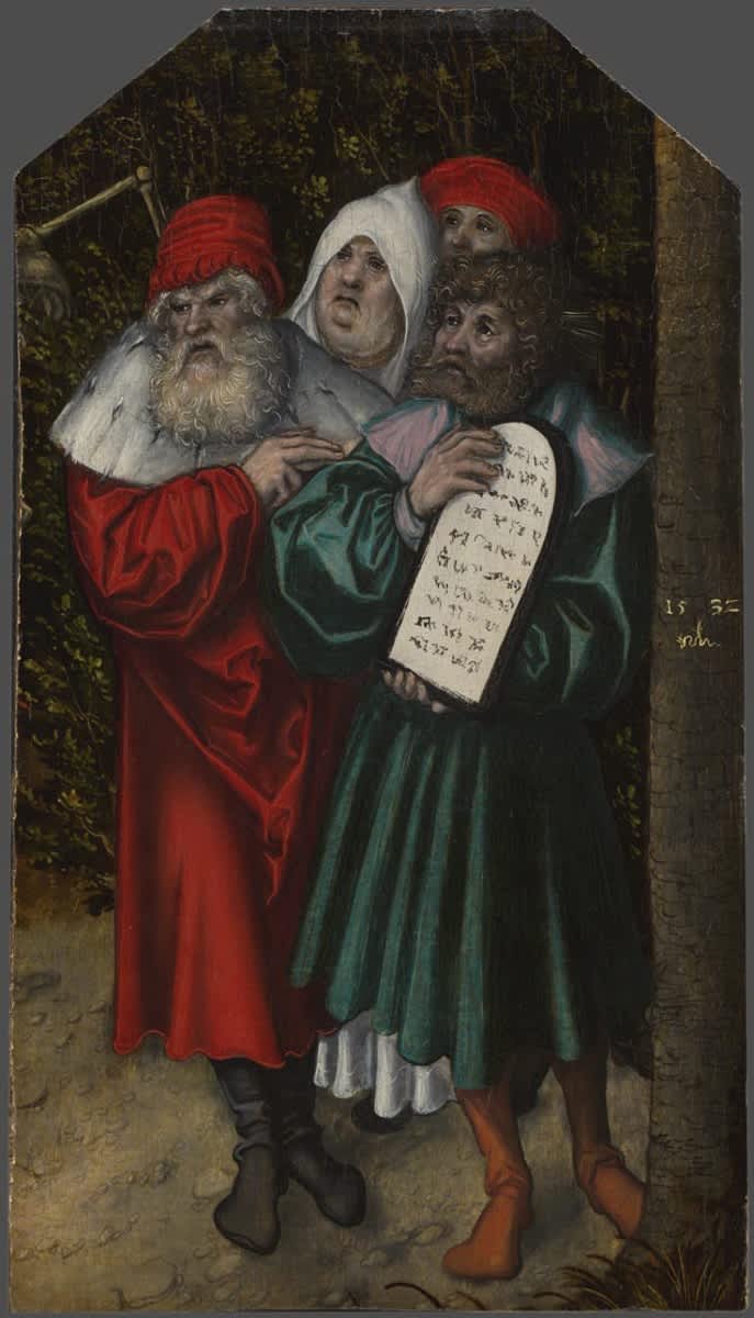 Moses und Aaron mit zwei Propheten (Fragment einer Allegorie auf Gesetz und Gnade)