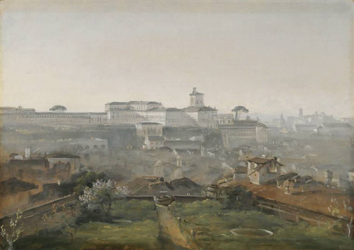 Blick von der Villa Malta auf den Quirinal