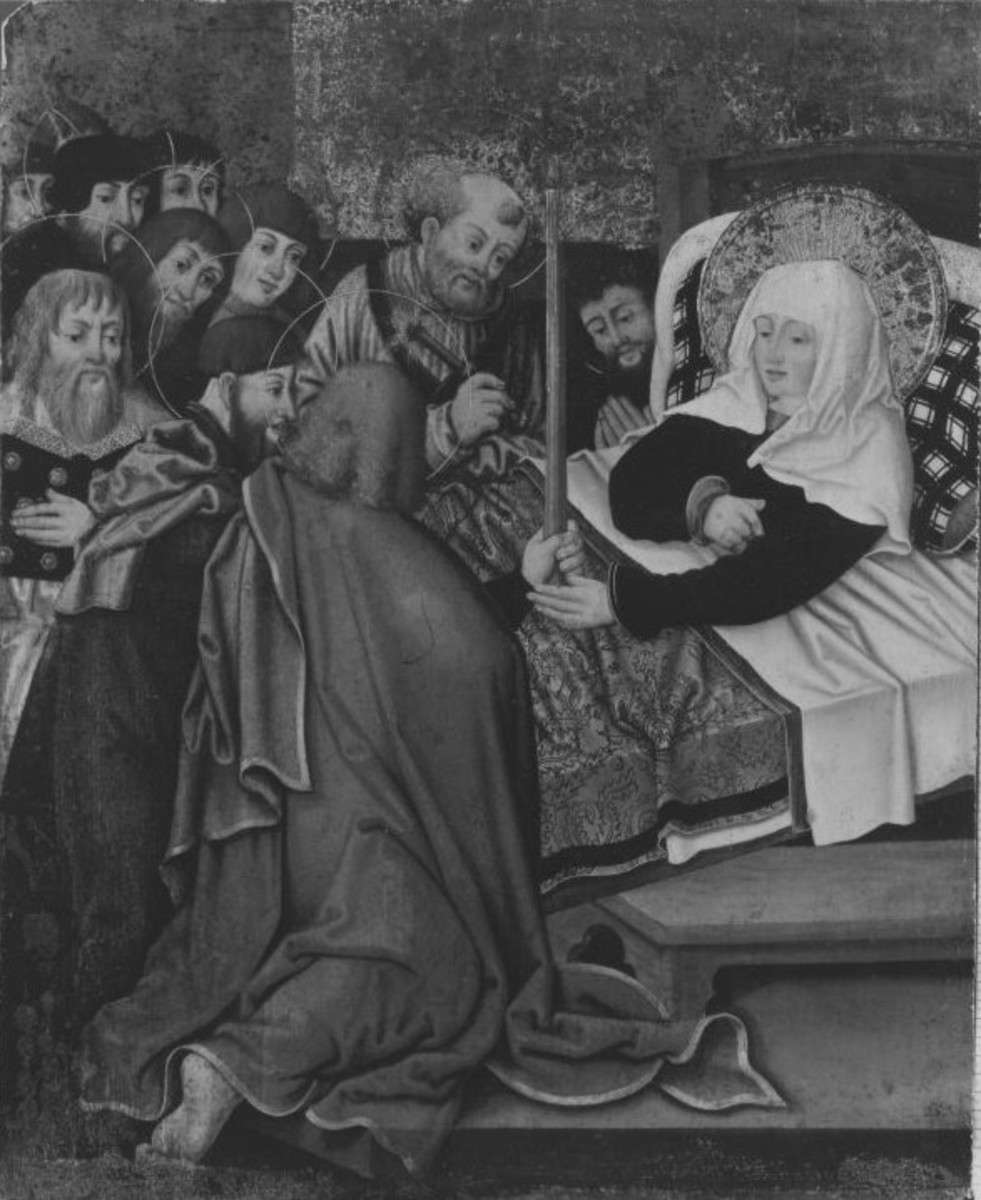 Tod Mariens
(Rückseite: Hll. Dorothea und Margaretha)