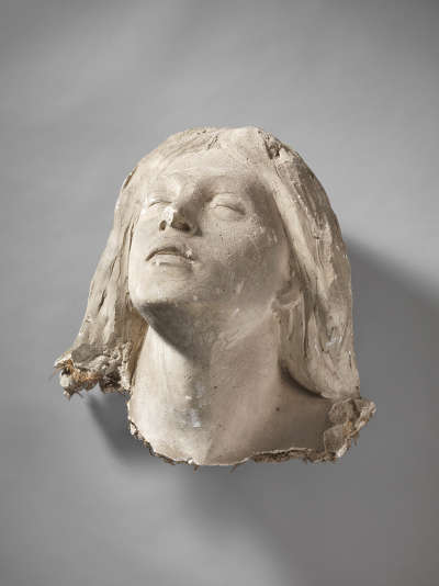 Kopffragment eines Modells für eine Rheintochter des Vater-Rhein-Brunnens in Köln