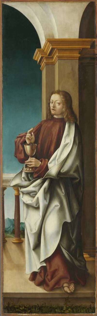 Johannesaltar, Flügelaußenseite: Hl. Johannes der Evangelist