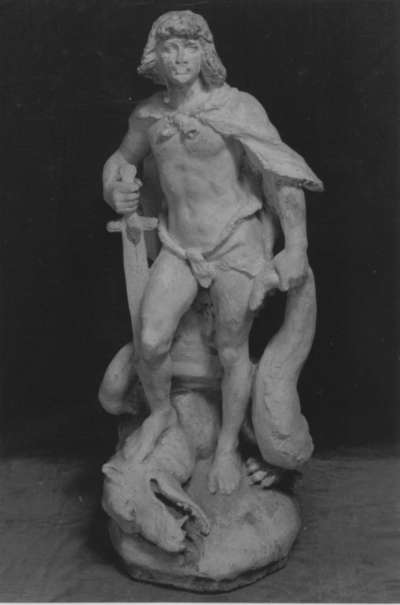 Modell für den Siegfried des Siegfried-Brunnens in Worms
