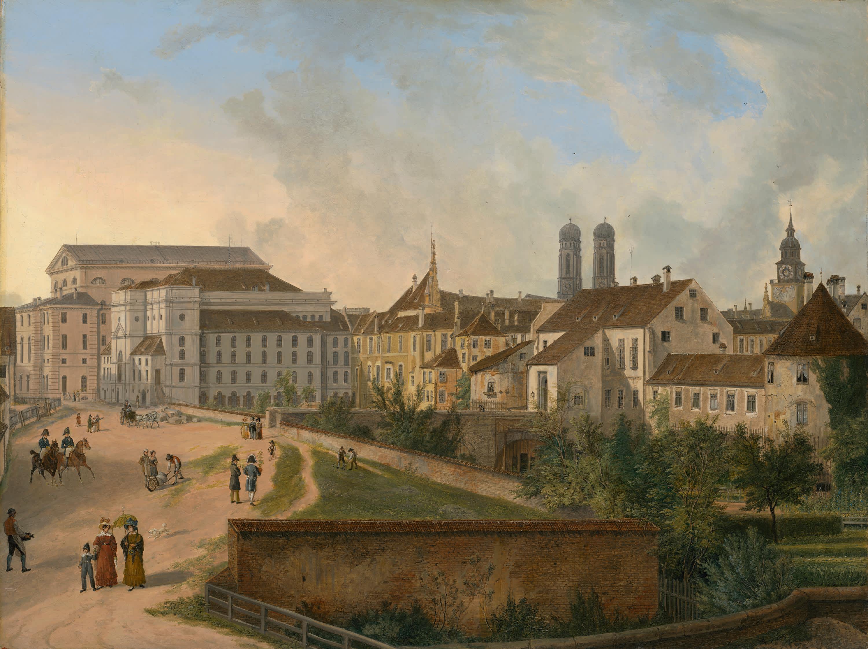 Die Königliche Residenz von Nordosten im Jahr 1827