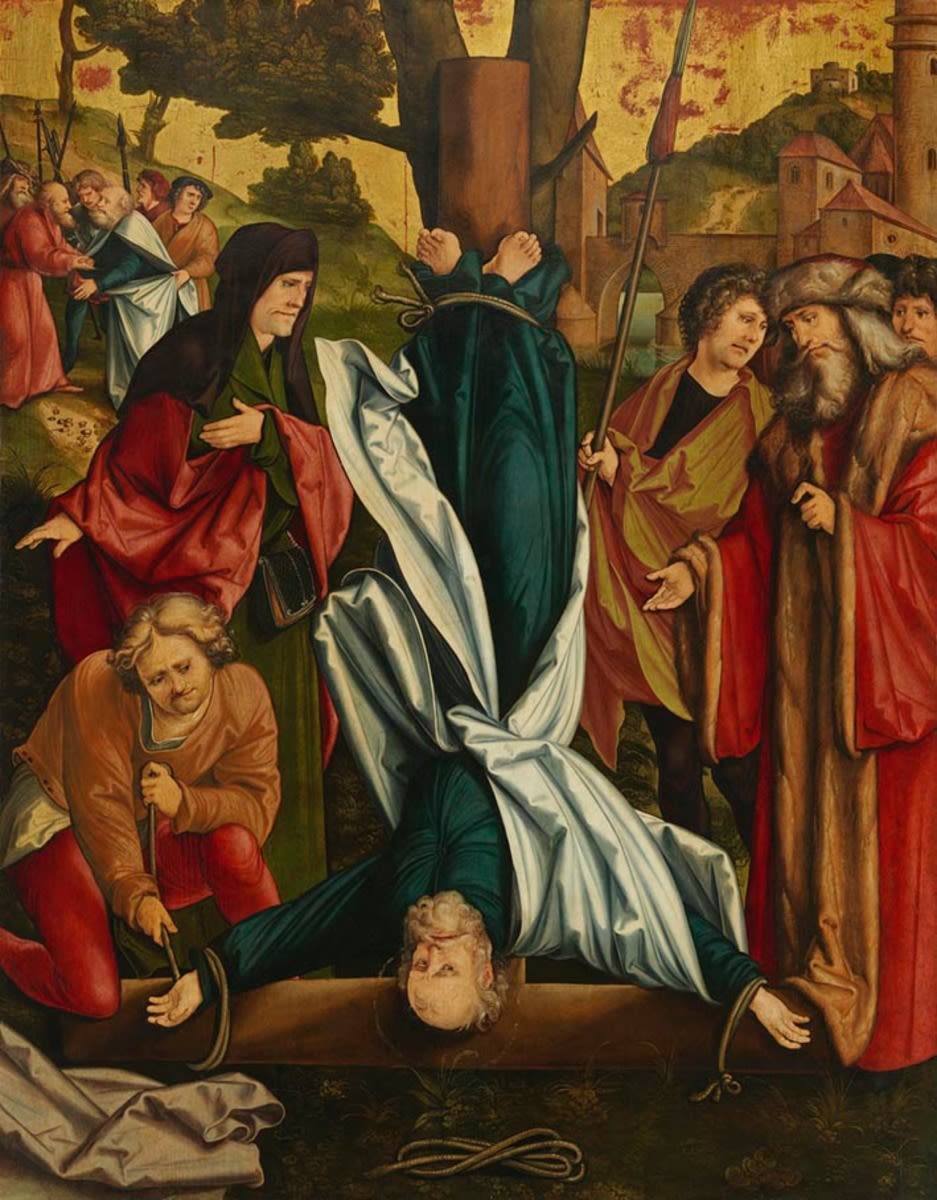 Sammlung Christgartner Altar Kreuzigung Petri