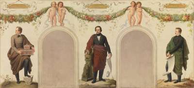 Bildnisse der Künstler Friedrich Ziebland, Ludwig von Schwanthaler und Karl Schorn