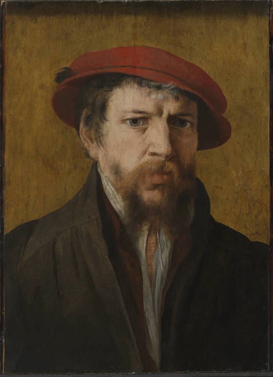 Mann mit roter Mütze