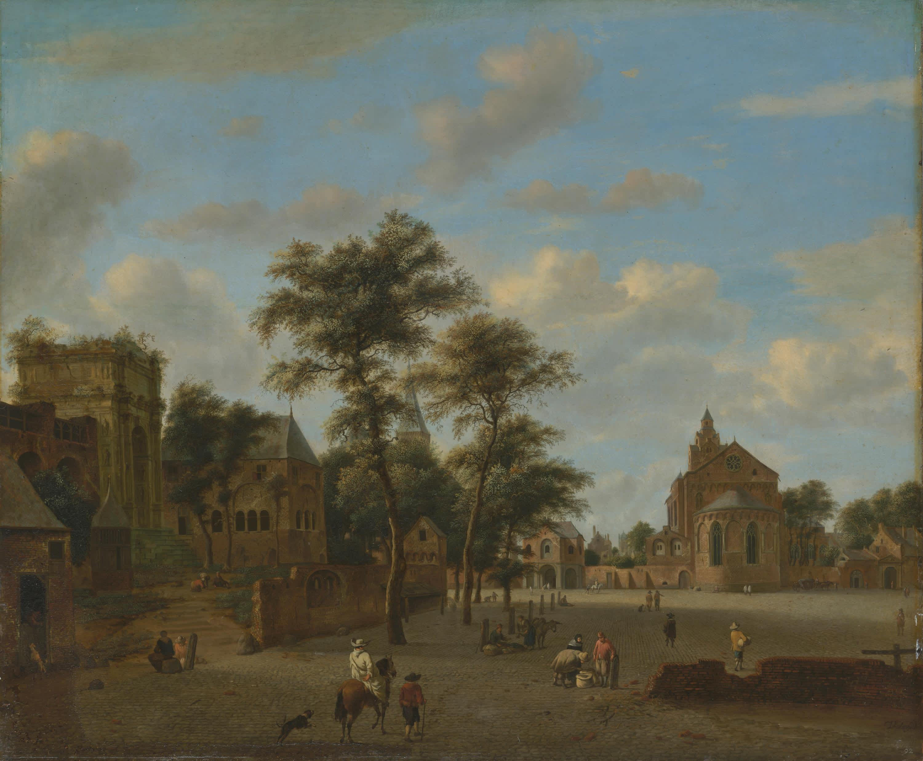 Platz mit Kölner Motiven