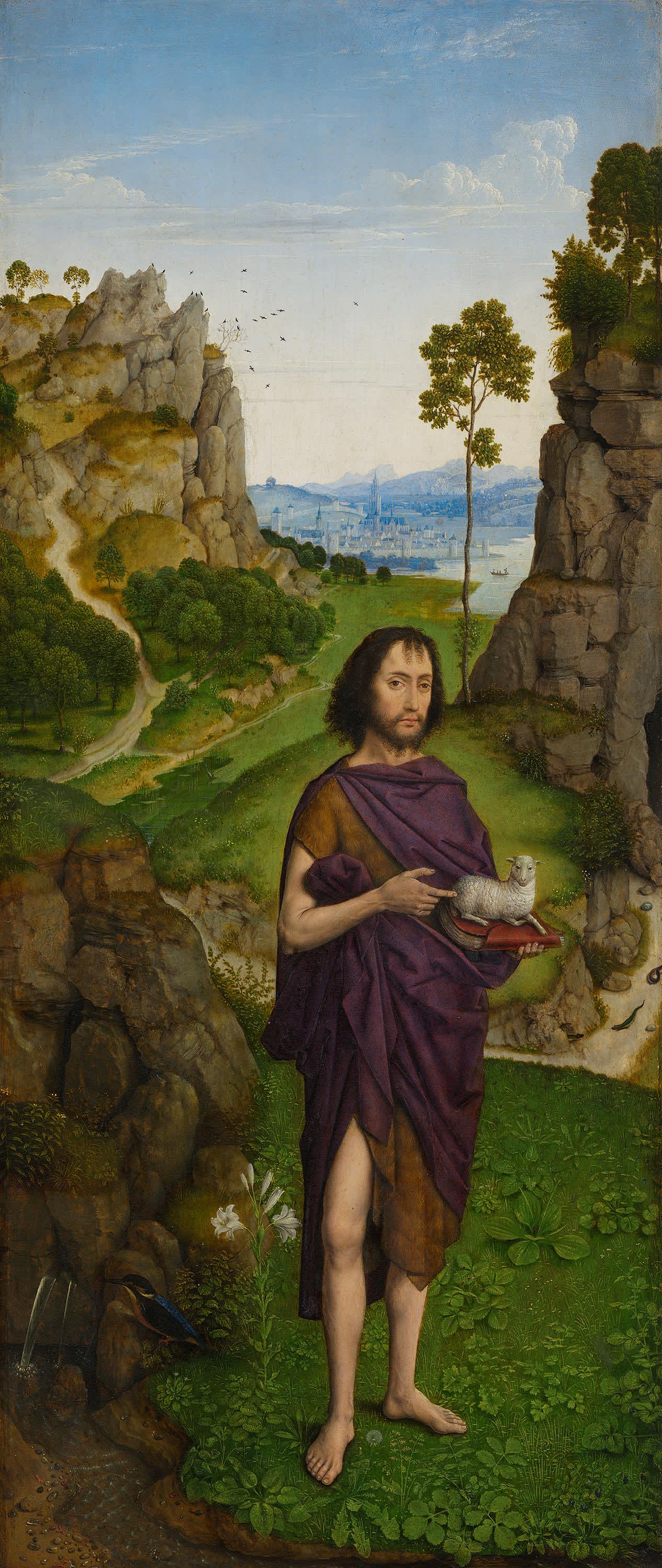 "Perle von Brabant": Johannes d. T. in einer Landschaft
Außenseite: Hl. Katharina