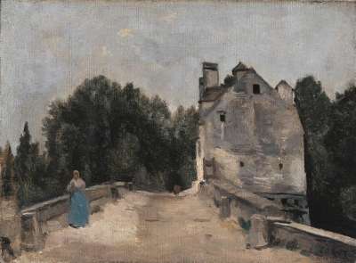 Brücke und Mühle bei Mantes
