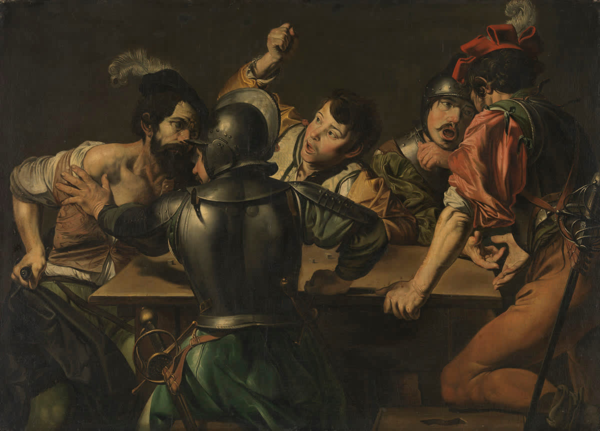 Soldaten beim Würfelspiel