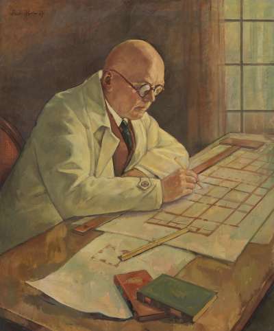 Architekt beim Zeichnen (Prof. Troost)