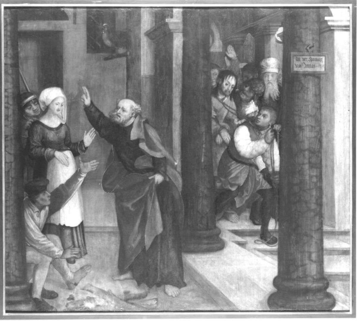 Erster Wettenhauser Altar: Verleugnung Petri und Verspottung Christi
Rückseite: nicht erhalten