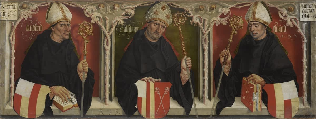 Lantfried, Waldram und Eliland, die Gründer des Klosters Benediktbeuern