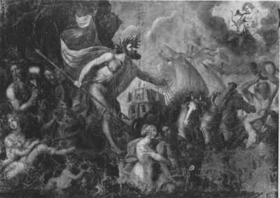 Neptun auf einem Muschelwagen
