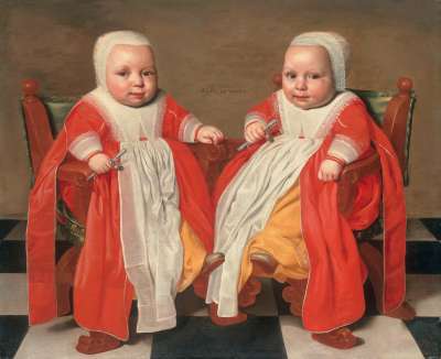 Die Zwillinge im Alter von 33 Wochen