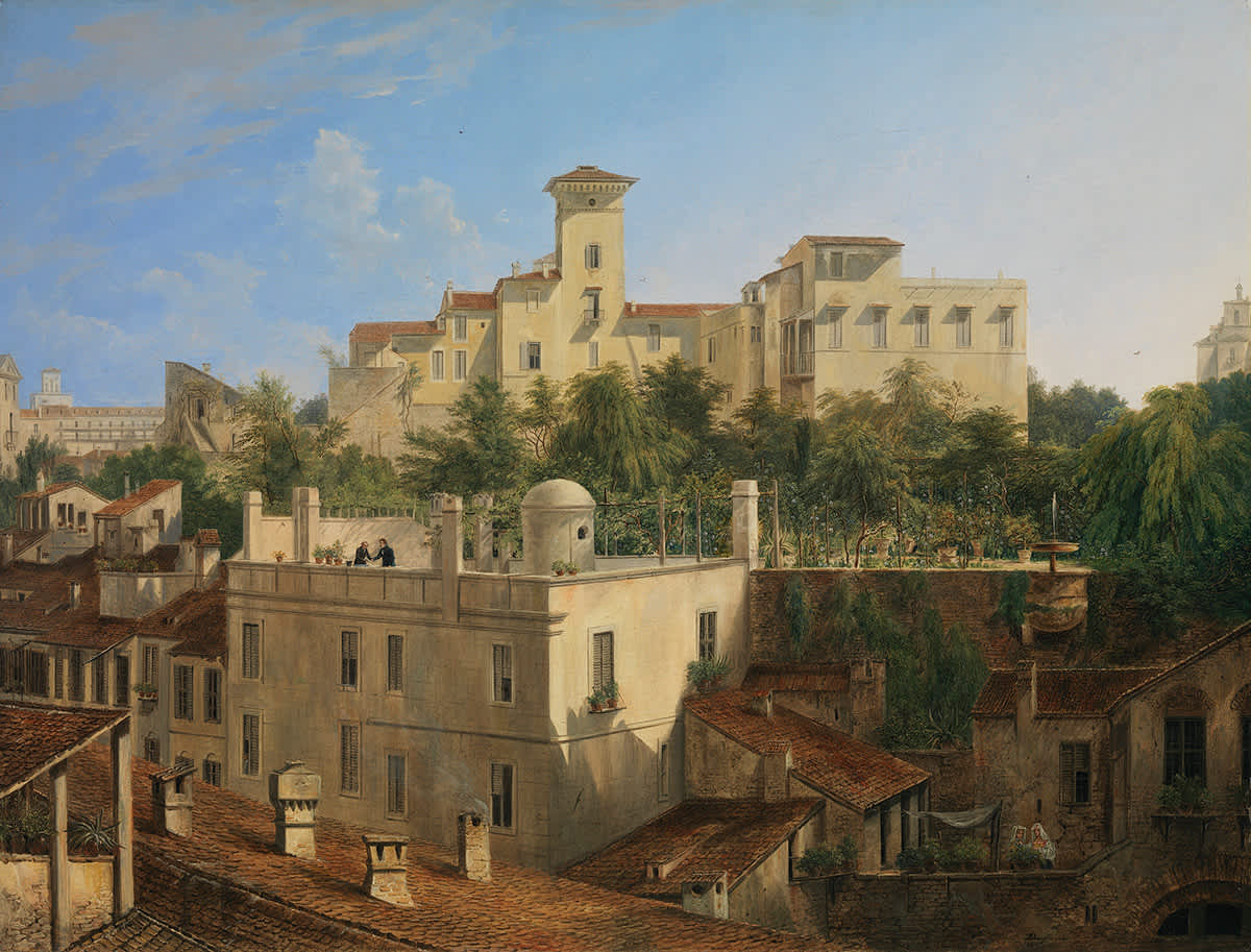 Blick auf die Villa Malta in Rom