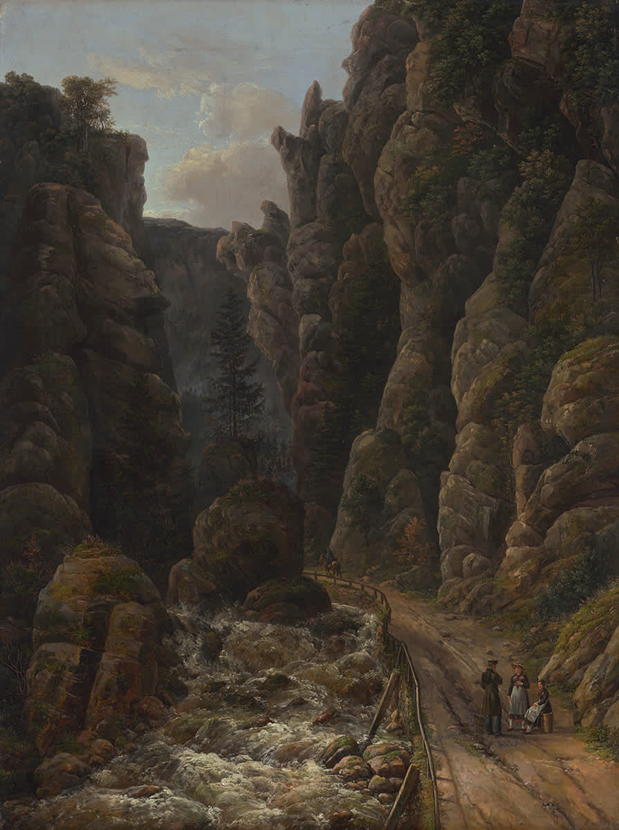 Schlucht in der Sächsischen Schweiz