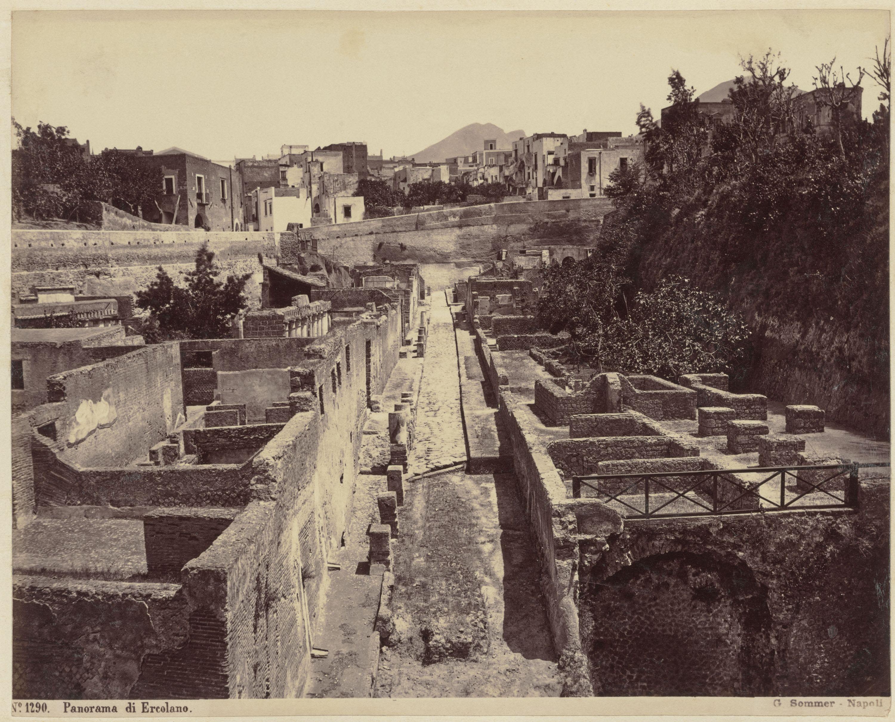 Sammlung Blick über die Ausgrabungen in Herkulaneum