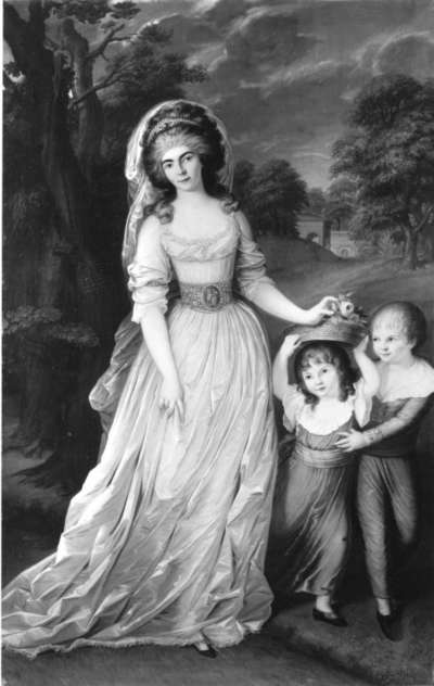 Auguste Wilhelmine von Hessen-Darmstadt mit ihren Kindern