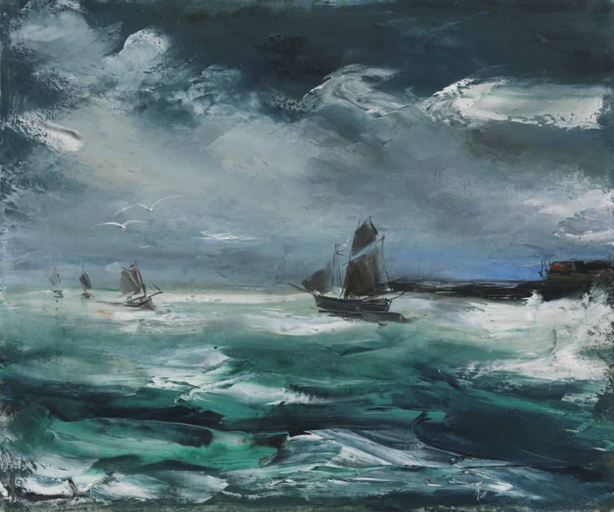 Segelboot auf stürmischer See