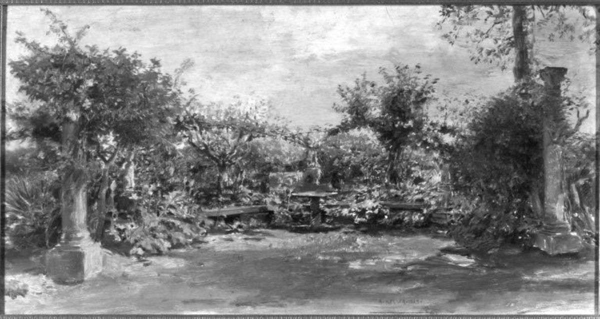 Gartenbank aus der Villa Wolkonsky in Rom