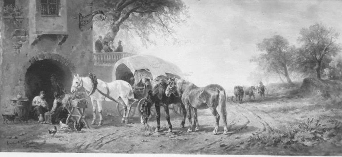 Rast vor der Schenke